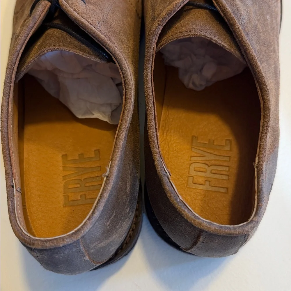 Frye Men's Brown Leather Casual Shoes Sz 10D. Tub1